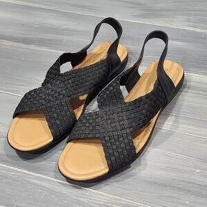 Comfortview The Celestia Sling Sandal Size 12WW Black‎